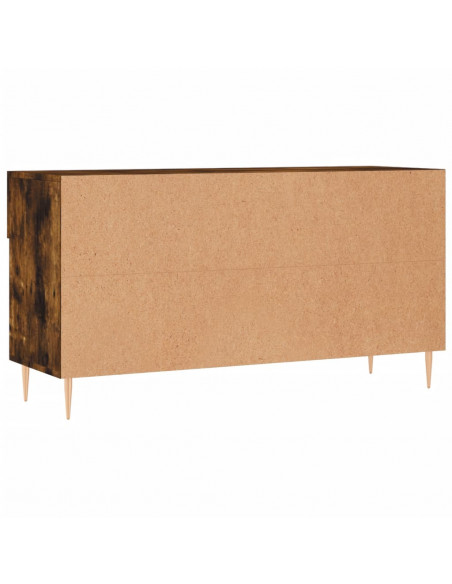 Panca Porta Scarpe Rovere Fumo 102x35x55 cm Legno Multistrato