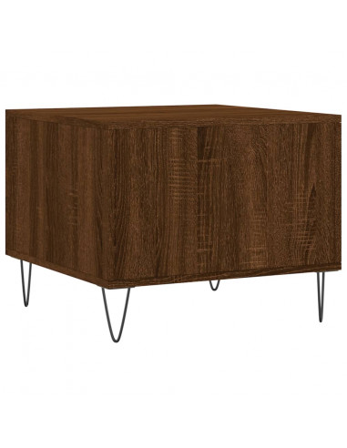 Tavolino da Salotto Rovere Marrone 50x50x40cm Legno Multistrato