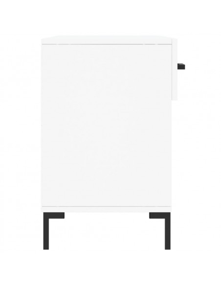 Panca Porta Scarpe Bianca 102x35x55 cm in Legno Multistrato