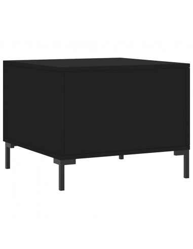 Tavolino da Salotto Nero 50x50x40 cm in Legno Multistrato