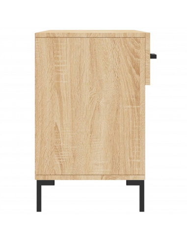 Panca Porta Scarpe Rovere Sonoma 102x35x55 cm Legno Multistrato