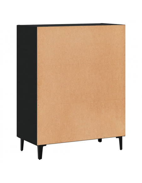 Credenza Nera 69,5x34x90 cm in Legno Multistrato