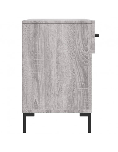 Panca Porta Scarpe Grigio Sonoma 102x35x55 cm Legno Multistrato