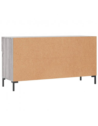 Panca Porta Scarpe Grigio Sonoma 102x35x55 cm Legno Multistrato