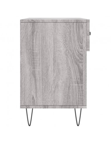 Panca Porta Scarpe Grigio Sonoma 102x35x55 cm Legno Multistrato