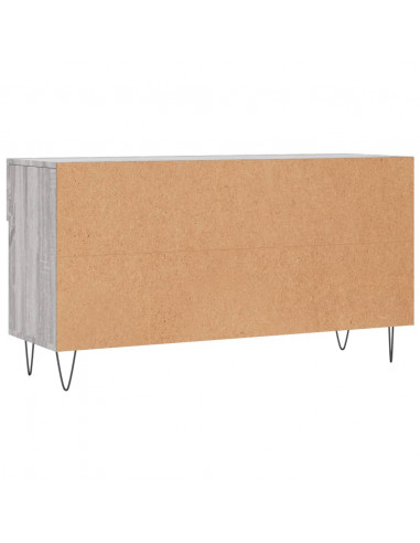 Panca Porta Scarpe Grigio Sonoma 102x35x55 cm Legno Multistrato