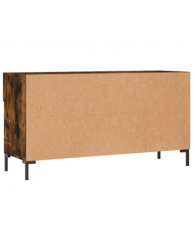 Panca Porta Scarpe Rovere Fumo 102x35x55 cm Legno Multistrato