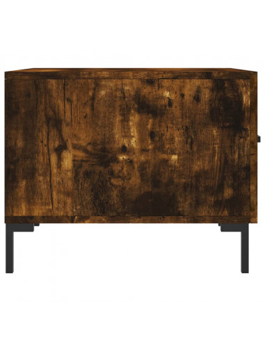 Tavolino da Salotto Rovere Fumo 50x50x40 cm Legno Multistrato