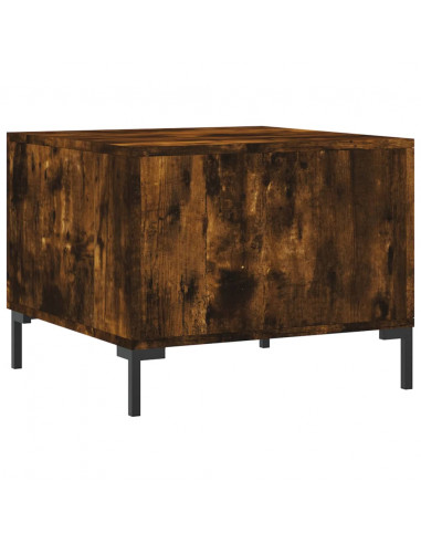 Tavolino da Salotto Rovere Fumo 50x50x40 cm Legno Multistrato