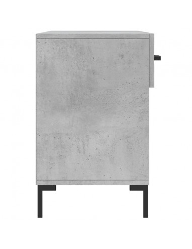 Panca Porta Scarpe Grigio Cemento 102x35x55cm Legno Multistrato