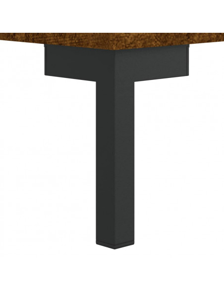 Tavolino da Salotto Rovere Fumo 50x50x40 cm Legno Multistrato