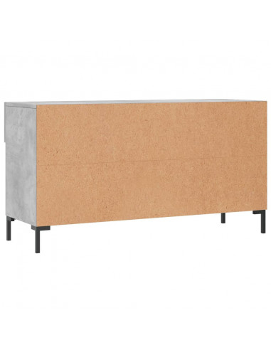 Panca Porta Scarpe Grigio Cemento 102x35x55cm Legno Multistrato