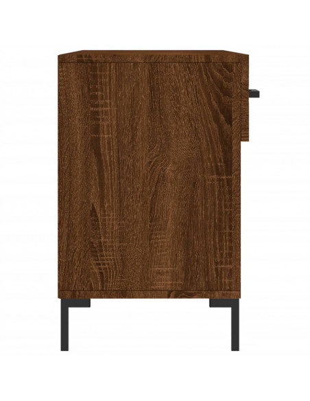 Panca Porta Scarpe Rovere Marrone 102x35x55cm Legno Multistrato