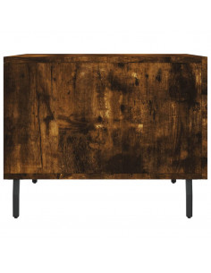 Tavolino da Salotto Rovere Fumo 50x50x40 cm Legno Multistrato 2