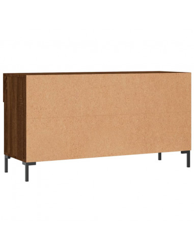 Panca Porta Scarpe Rovere Marrone 102x35x55cm Legno Multistrato