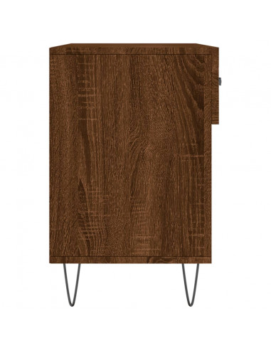 Panca Porta Scarpe Rovere Marrone 102x35x55cm Legno Multistrato