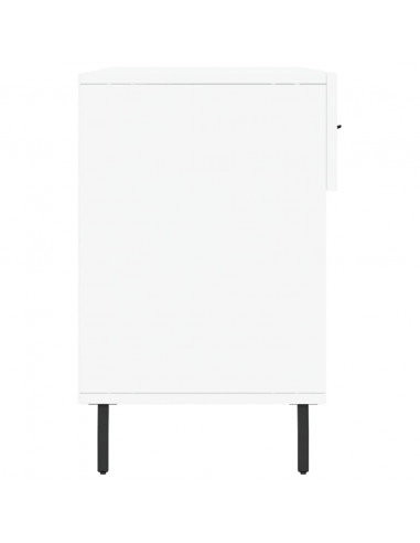 Panca Porta Scarpe Bianca 102x35x55 cm in Legno Multistrato