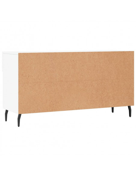 Panca Porta Scarpe Bianca 102x35x55 cm in Legno Multistrato