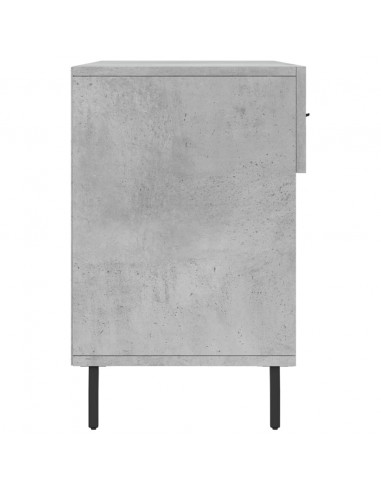 Panca Porta Scarpe Grigio Cemento 102x35x55cm Legno Multistrato