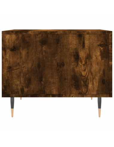 Tavolino da Salotto Rovere Fumo 50x50x40 cm Legno Multistrato