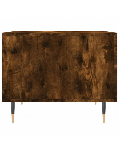Tavolino da Salotto Rovere Fumo 50x50x40 cm Legno Multistrato