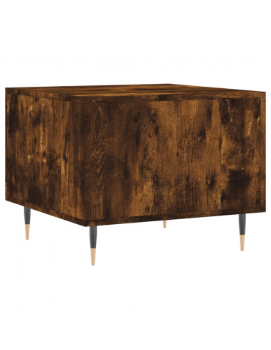 Tavolino da Salotto Rovere Fumo 50x50x40 cm Legno Multistrato