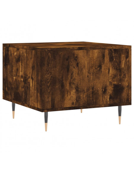 Tavolino da Salotto Rovere Fumo 50x50x40 cm Legno Multistrato