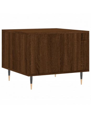Tavolino da Salotto Rovere Marrone 50x50x40cm Legno Multistrato