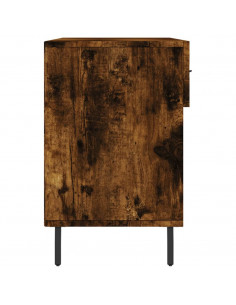 Panca Porta Scarpe Rovere Fumo 102x35x55 cm Legno Multistrato 2