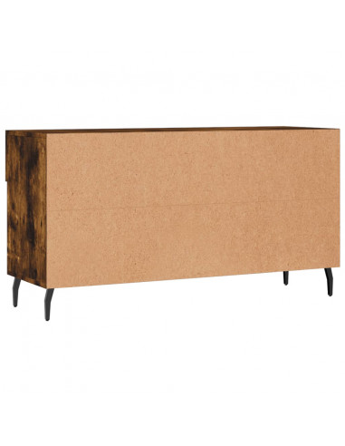 Panca Porta Scarpe Rovere Fumo 102x35x55 cm Legno Multistrato