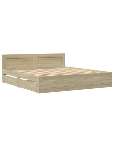 Giroletto Testiera Rovere Sonoma 200x200 cm Legno Multistrato