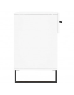 Panca Porta Scarpe Bianca 102x35x55 cm in Legno Multistrato 2