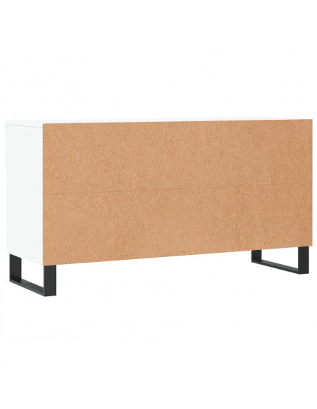 Panca Porta Scarpe Bianca 102x35x55 cm in Legno Multistrato