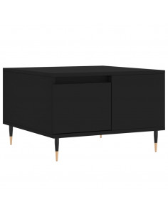 Tavolino da Salotto Nero 55x55x36,5 cm in Legno Multistrato 2