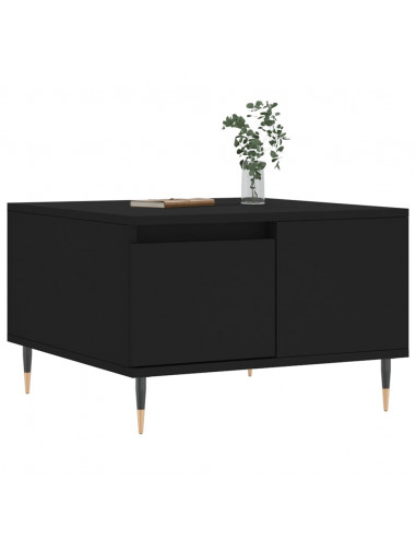 Tavolino da Salotto Nero 55x55x36,5 cm in Legno Multistrato