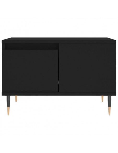 Tavolino da Salotto Nero 55x55x36,5 cm in Legno Multistrato
