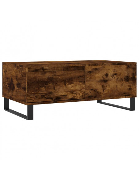 Tavolino da Salotto Rovere Fumo 90x50x36,5 cm Legno Multistrato