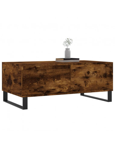 Tavolino da Salotto Rovere Fumo 90x50x36,5 cm Legno Multistrato