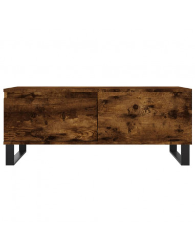 Tavolino da Salotto Rovere Fumo 90x50x36,5 cm Legno Multistrato