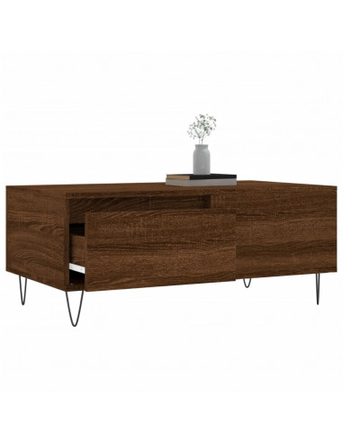 Tavolino da Salotto Rovere Marrone 90x50x36,5 cm in Multistrato