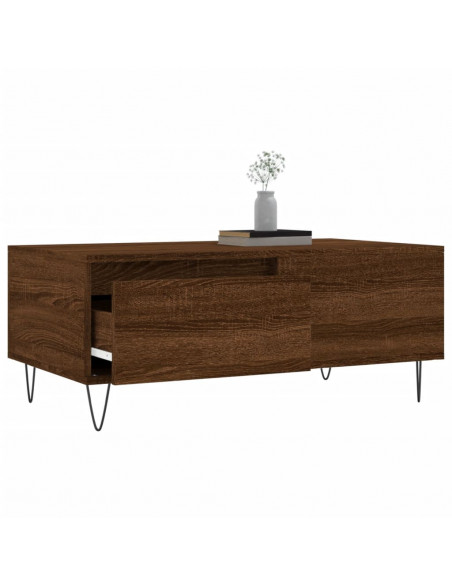 Tavolino da Salotto Rovere Marrone 90x50x36,5 cm in Multistrato