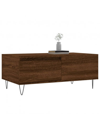 Tavolino da Salotto Rovere Marrone 90x50x36,5 cm in Multistrato