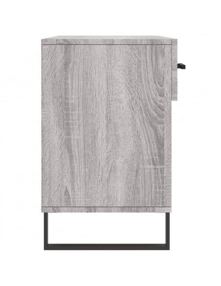 Panca Porta Scarpe Grigio Sonoma 102x35x55 cm Legno Multistrato