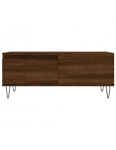 Tavolino da Salotto Rovere Marrone 90x50x36,5 cm in Multistrato