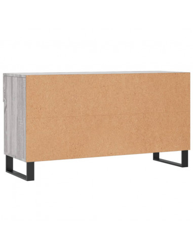 Panca Porta Scarpe Grigio Sonoma 102x35x55 cm Legno Multistrato