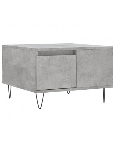 Tavolino Salotto Grigio Cemento 55x55x36,5 cm Legno Multistrato