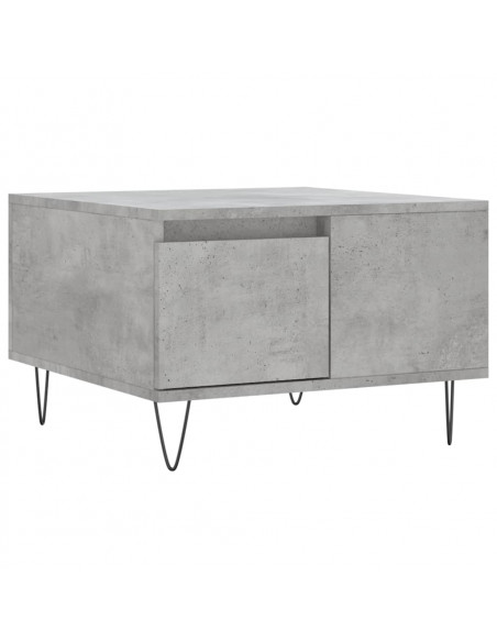 Tavolino Salotto Grigio Cemento 55x55x36,5 cm Legno Multistrato