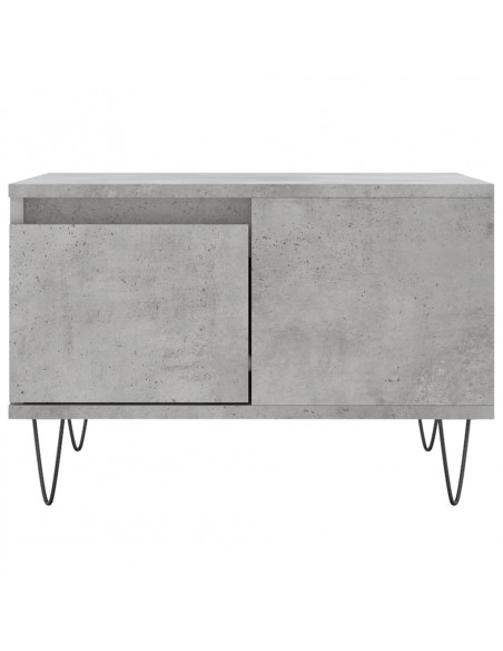 Tavolino Salotto Grigio Cemento 55x55x36,5 cm Legno Multistrato