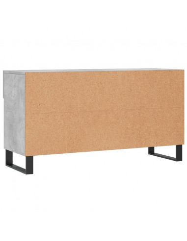 Panca Porta Scarpe Grigio Cemento 102x35x55cm Legno Multistrato