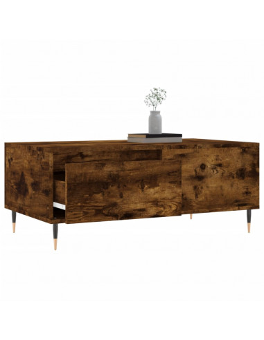 Tavolino da Salotto Rovere Fumo 90x50x36,5 cm Legno Multistrato